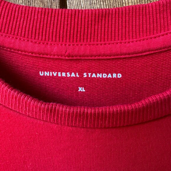 NWOT Universal Standard Cherry Red Misa Sweatshirt Dress in Women's XL/26-28 - Picture 3 of 12